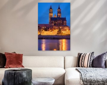 Magdeburg in the evening by Martin Wasilewski