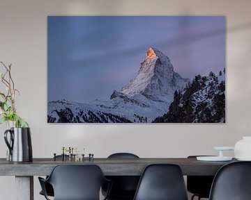 The Matterhorn in first daylight by Mark Thurman