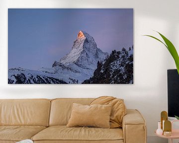 De Matterhorn bij eerste daglicht van Mark Thurman