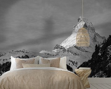 The Matterhorn in black and white by Mark Thurman
