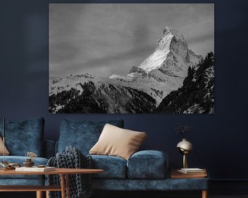 De Matterhorn in zwart wit van Mark Thurman