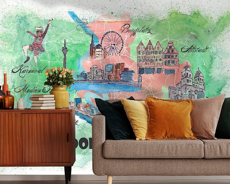 Voorbeeld van het werk in een kamer