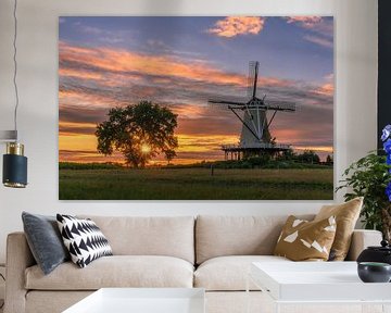 Sunset at the mill by Bart Hendrix