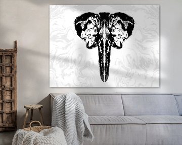 Elephant Abstract by DominixArt