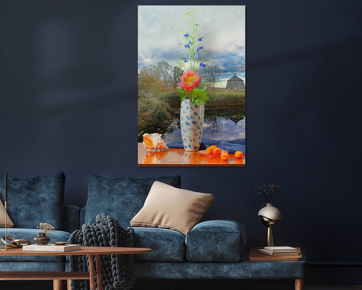 Voorbeeld van het werk in een kamer