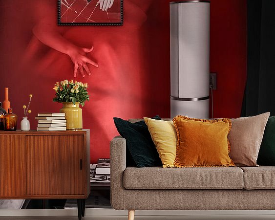 Voorbeeld van het werk in een kamer