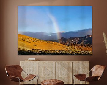 Landschap met regenboog op Tenerife van Reiner Conrad