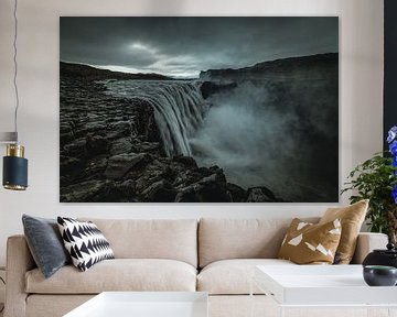 Dramatischer Dettifoss-Wasserfall in Island von Michael Bollen