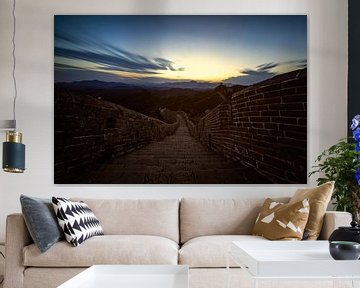 Zonsondergang op de Chineese muur