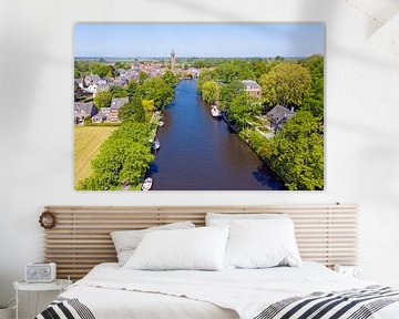 Luchtfoto van Loenen aan de Vecht op een mooie zomerdag in Nederland van Eye on You