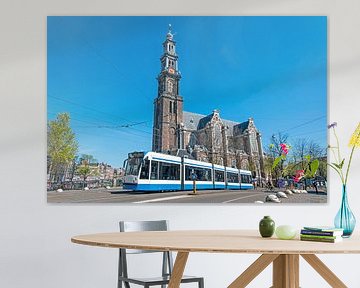 Cityscape of Amsterdam in the Netherlands with the Westerkerk by Eye on You