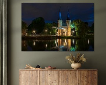 Avondopname Oostpoort Delft van Mario Brussé Fotografie