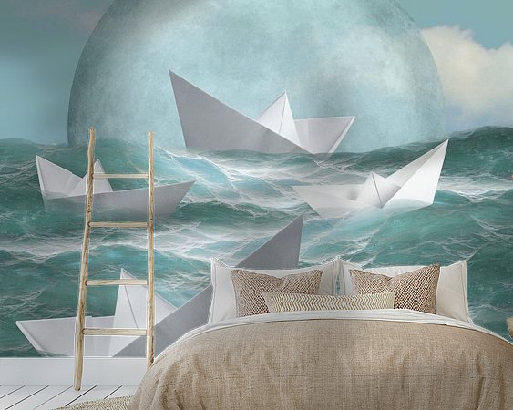 Voorbeeld van het werk in een kamer