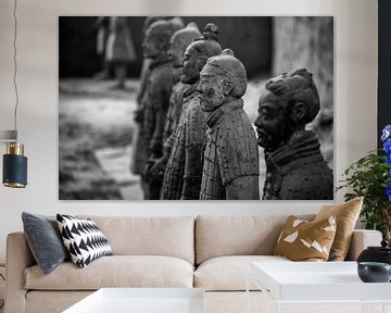 Terracotta leger in Xian, china van Michael Bollen