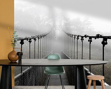 Suspension bridge in the cloud forest of Costa Rica by Bianca ter Riet