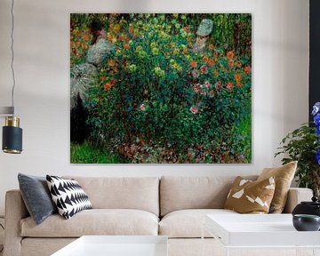 Zwei Frauen unter den Blumen, Claude Monet