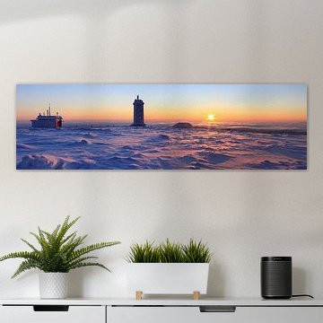 Panorama depuis le sommet enneigé du Brocken