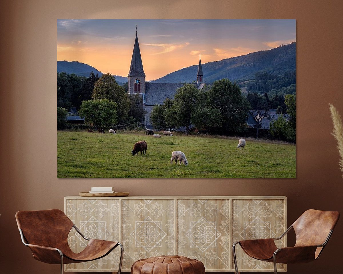 Voorbeeld van het werk in een kamer
