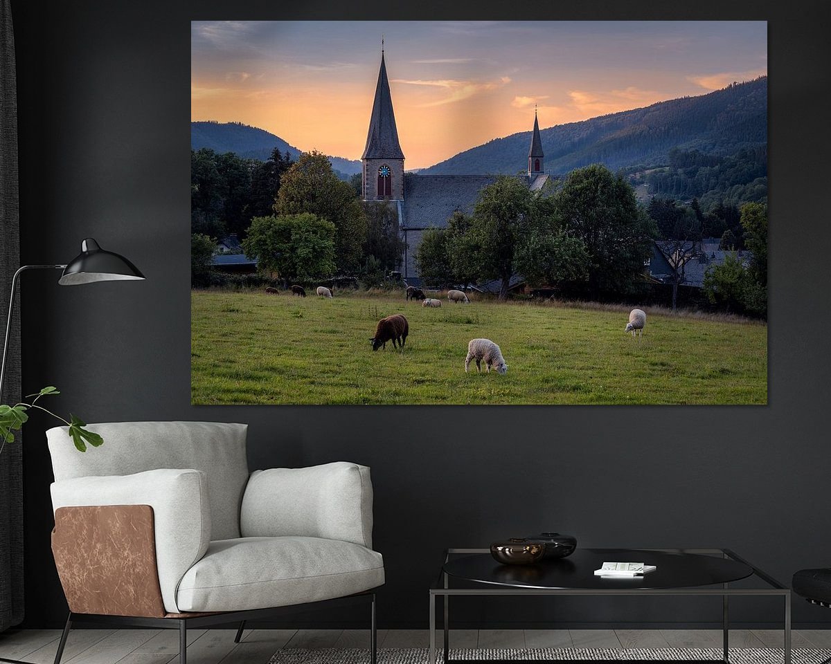 Voorbeeld van het werk in een kamer