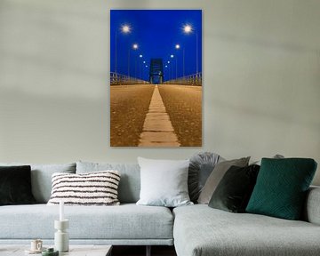 Old IJsselbrug over the river IJssel between Zwolle and Hattem after sunset by Sjoerd van der Wal Photography