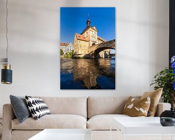 Old city hall at the Regnitz in Bamberg by Werner Dieterich
