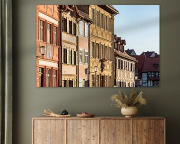 Historische huizen in de oude stadskern van Bamberg van Werner Dieterich