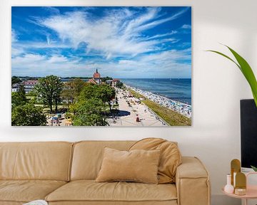 View of the city Kühlungsborn with beach and Baltic Sea by Rico Ködder