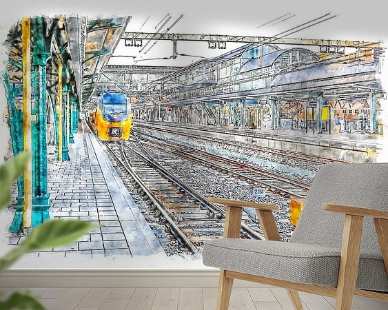 Voorbeeld van het werk in een kamer