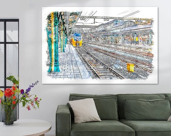 Voorbeeld van het werk in een kamer