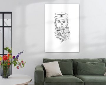 Poster captain - pirate - Terschelling by Studio Tosca