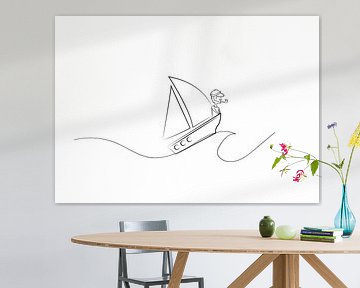 Poster sailboat - Terschelling by Studio Tosca
