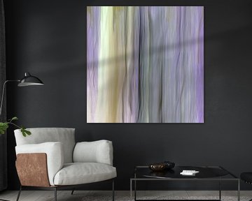 Vertical abstract with pastel ribbons by Ronald Smits