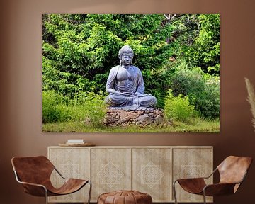 Boeddhabeeld in het Nepalese Himalaya-paviljoen Wiesent bij Regensburg van Roith Fotografie