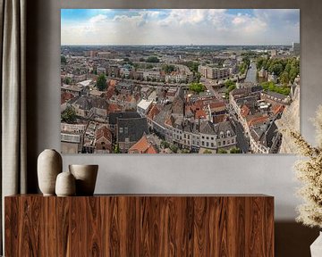 Panoramisch uitzicht vanaf de Grote Kerk te Breda