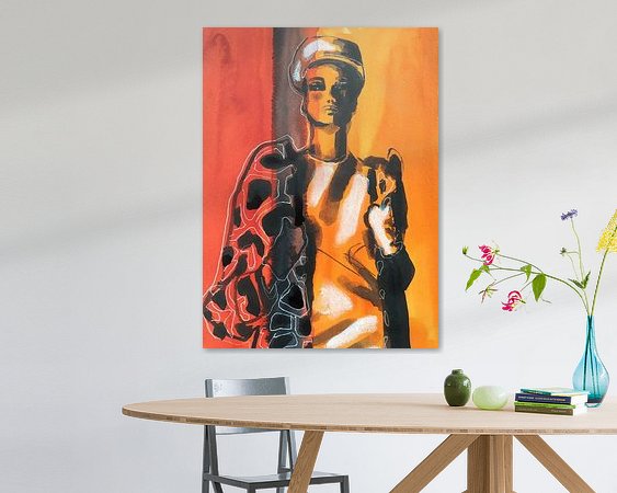 Voorbeeld van het werk in een kamer