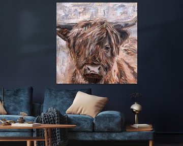 Portrait of Scottish Highlander, colour by Mieke Daenen