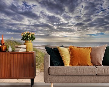 Het strand en de duinen op Ameland van Niels Barto