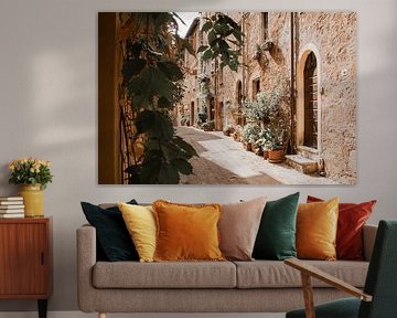Straßenansicht Pienza | Reisefotografie Druck | Toskana Italien