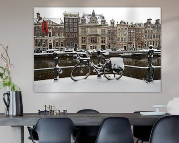 Snowy Amsterdam in winter on the canals by Eye on You