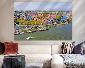 Aerial view of the town of Enkhuizen by Eye on You