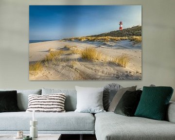 Leuchtturm List-Ost und Strand auf der Ellenbogen-Halbinsel, Sylt von Christian Müringer