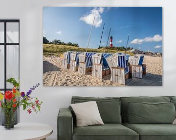 Strand en vuurtoren van Hörnum, Sylt van Christian Müringer