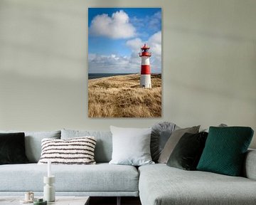 Winter sun at the lighthouse List-East in the dunes on Sylt by Christian Müringer