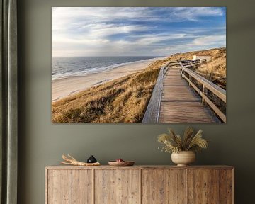 Red cliff dune path near Wenningstedt, Sylt by Christian Müringer