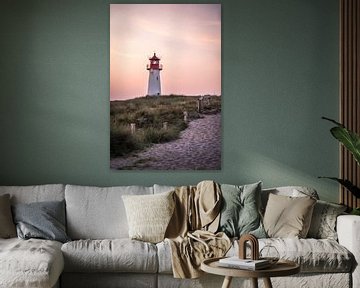 Evening mood at the lighthouse List-West on the Ellenbogen Peninsula, Sylt by Christian Müringer