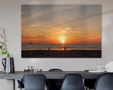 Zonsondergang in Katwijk aan Zee van Visualsbylusanne