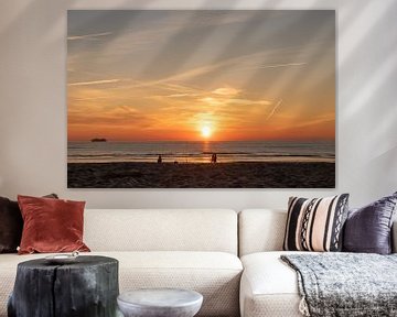 Sonnenuntergang in Katwijk aan Zee von Visualsbylusanne
