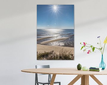 Lumière du matin sur le côté plat de la marée de List, Sylt sur Christian Müringer