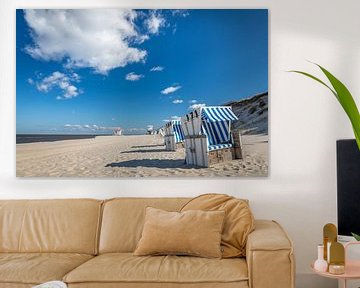 Beach chairs at the west beach of List, Sylt by Christian Müringer