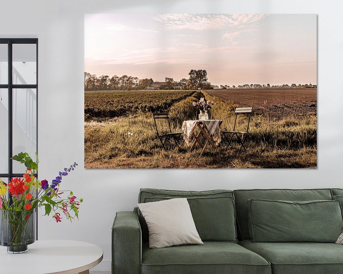 Voorbeeld van het werk in een kamer